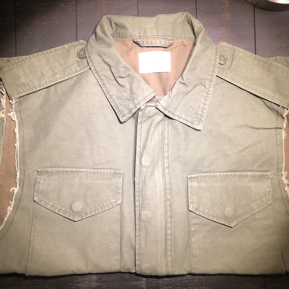 Fear of God FOG Army Parker Cutoff Vest Olive - Picture 2 of 6